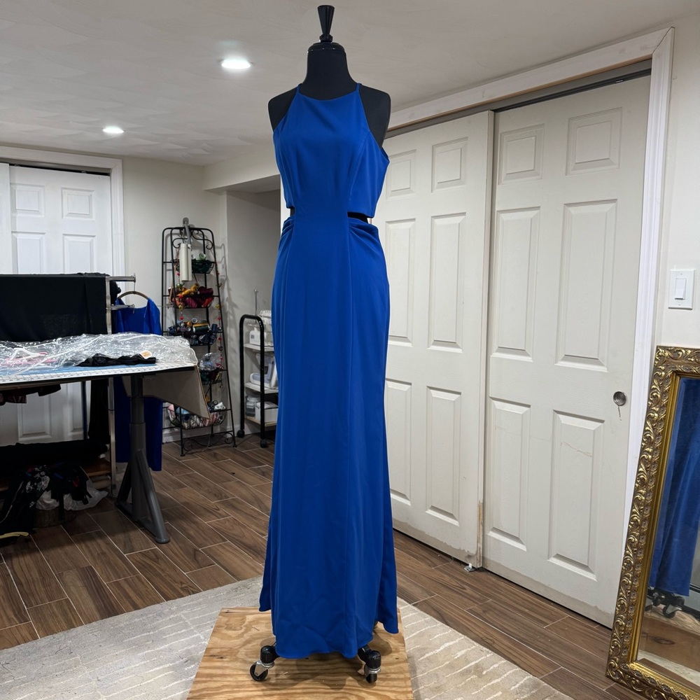Royal Blue Dress with Cut Outs